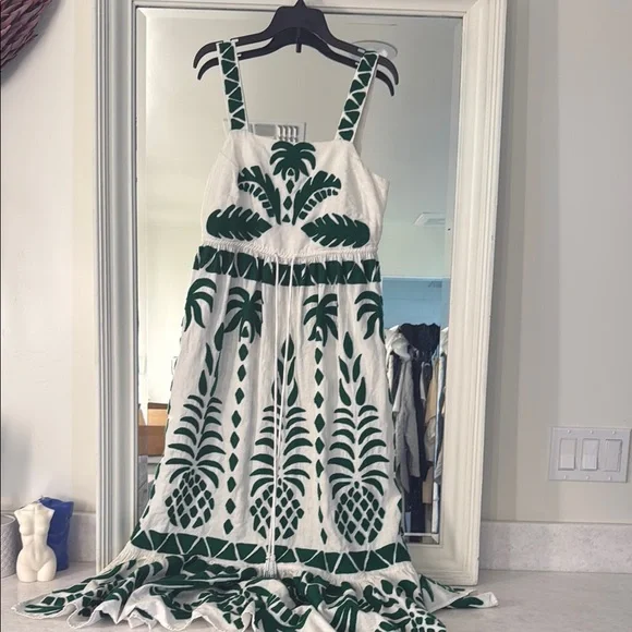 FARM Rio Tropical Green and White Dress - Picture 3 of 10